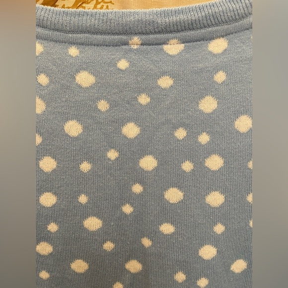 Bonprix Collection BPC Germany Womens Small Polar Bear Tight Knit Polka Dot Blue - Picture 3 of 6